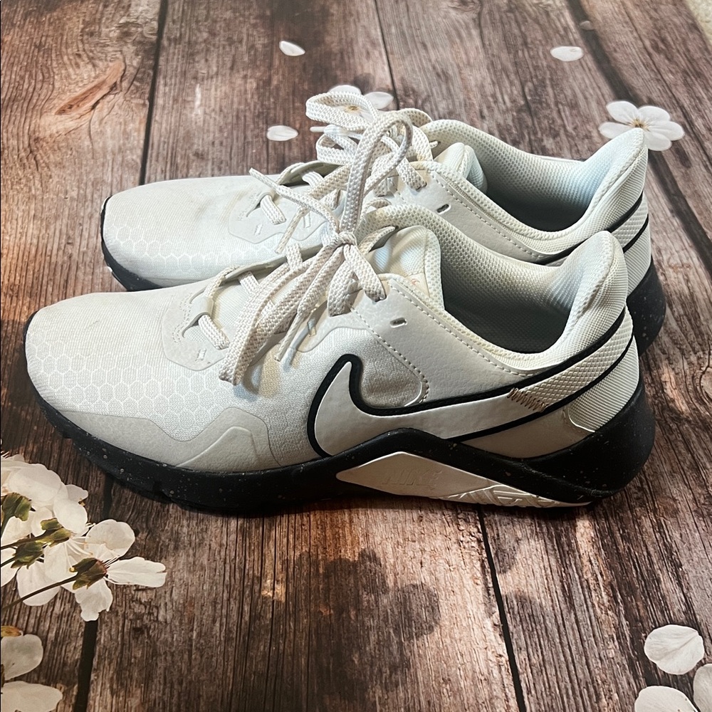 Nike White and Black Athletic Shoes